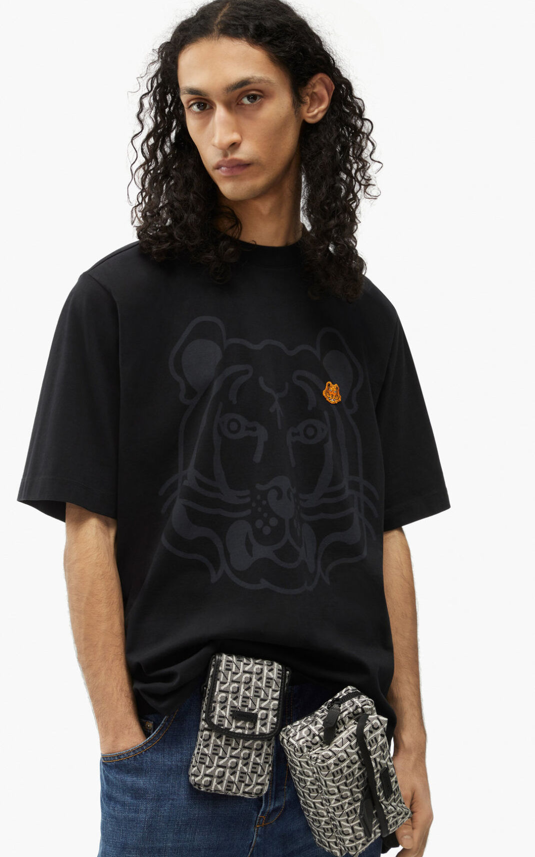 Camisetas Kenzo K Tiger oversized Hombre Negras - SKU.9792501